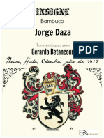 INSIGNE. Bambuco. Jorge Daza. Transcripcion Piano Gerardo Betancourt.