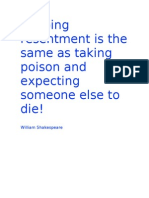 Keeping Resentment Is...