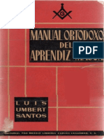 Santos Luis Umbert Manual Ortodoxo Del Aprendiz Mason
