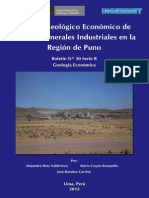 Boletin Nº 030- Estudio Geologico y Economico de Rocas y Materiales Industriales en La Region Puno MARI