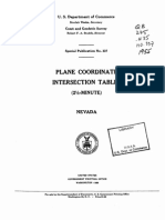 Nevada Plane Coordinate Intersection Tables