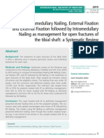 Comparing Intramedullary Nailing, External Fixation and External Fixation followed by Intramedullary Nailing as management for open fractures of the tibial shaft