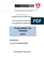 Plan Anual de Trabajo 2015