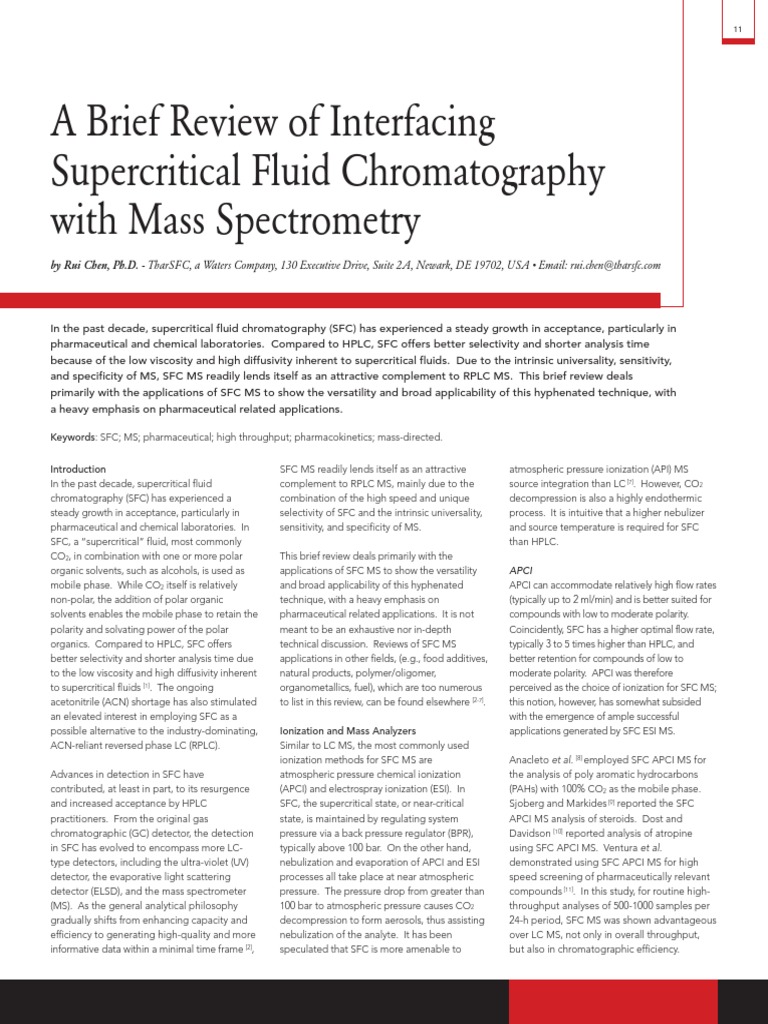 Brief Review Interfacing | PDF | Mass Spectrometry | Electrospray ...
