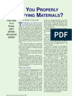 ARE YOU PROPERLY SPECIFYING MATERIALS? 2 of 3