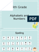4th Grade (Alphabets and Numbers)