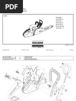 Dolmar Parts Manual For Chainsaw Models Ps 6000i And Ps 6800i 7 1999 Propulsion Organe D Un Moteur A Explosion