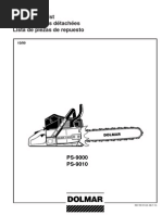 Dolmar Parts Manual For Chainsaw Models: PS-9000 and PS-9010 (10/1999)