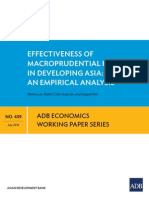 Effectiveness of Macroprudential Policies in Developing Asia: An Empirical Analysis