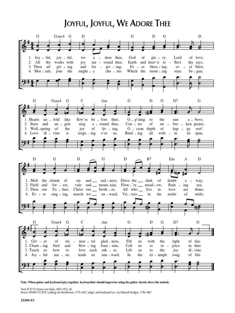 Joyful Joyful We Adore Thee Pdf