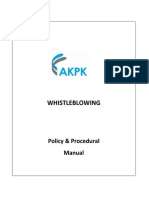 Whistleblowing Policy and Procedural Manual