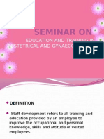 Seminar on Staff Development in Obstetrics