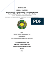 MODUL 203 Jurnal Reading Restoration of Endodontically Treated Teeth With Carbon Fibre Posts - A Prospective Study