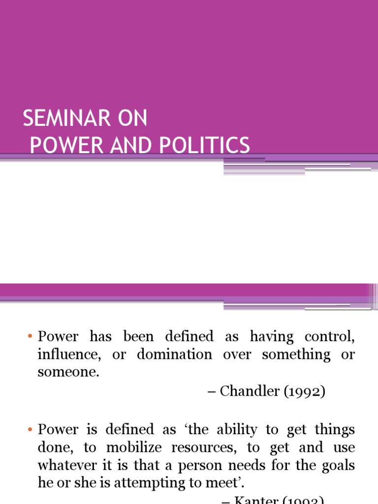 power and politics ppt presentation