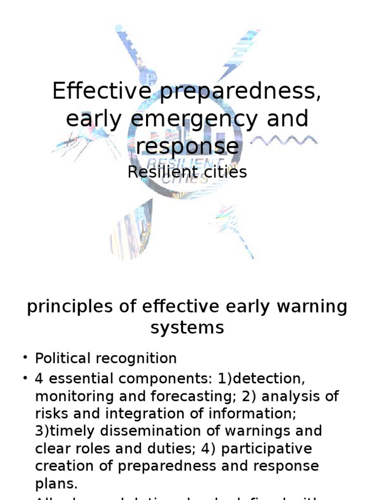 Effective Early Warning Systems Guide | PDF | Disaster Risk Reduction ...