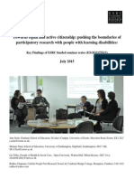 Pushing The Boundaries of Participatory Research With People With Learning Disabilities - Project Summary