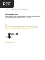 Various Valves Arrangement For Machinery Spaces Piping System