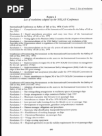 Annex 2 List of Resolutions Adopted by The SOLAS Conferences