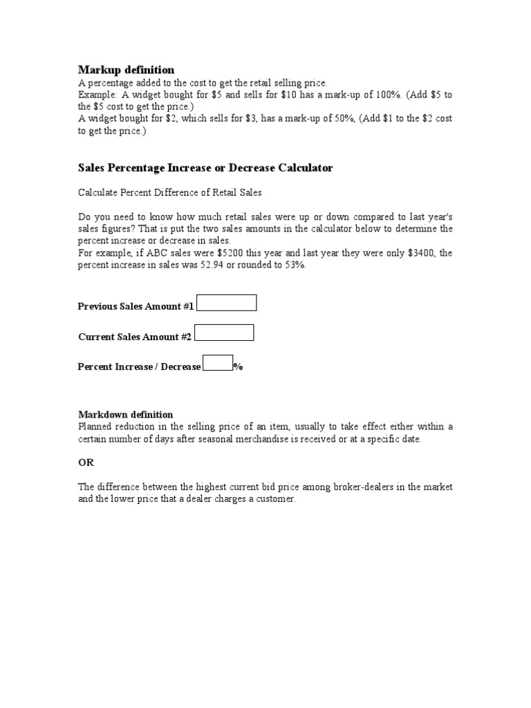 Understanding Markup and Markdown Pricing | PDF | Retail | Prices