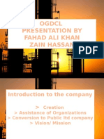 Ogdcl Presentation by Fahad Ali Khan Zain Hassan