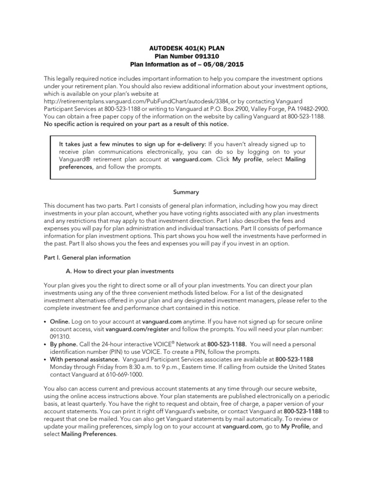 2015 Annual Plan Fee Disclosure Notice | PDF | Bonds (Finance) | Money ...