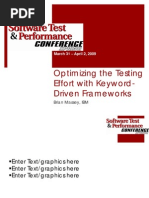 Optimizing the Test Effort With Keyword-Driven Frameworks