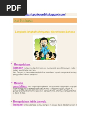 Langkah Mengatasi Masalah Pencemaran Bahasa Pdf