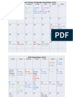 AFM Ft 2013 Exam Study Schedule