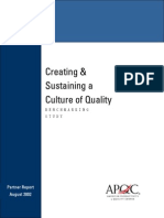 Creating and Sustaining A Culture of Quality