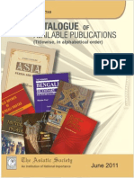 Catalogue of Asiatic Society 
