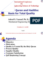 The Holy Quran and Hadiths Basis for Total Quality