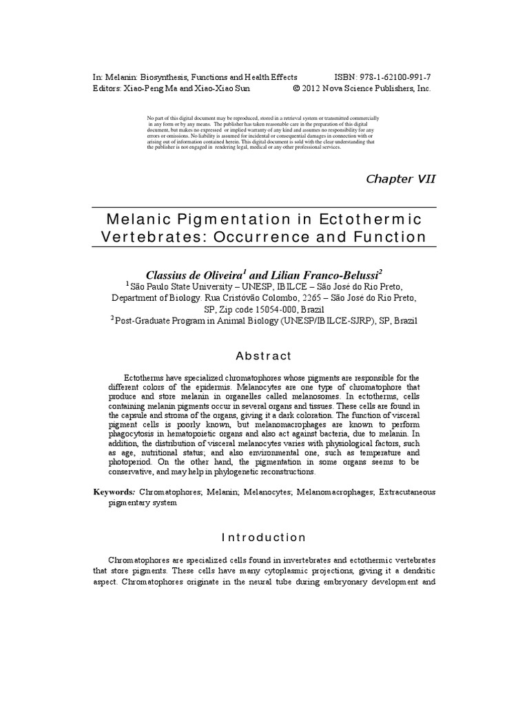 Melanin biosynthesis functions and health effects