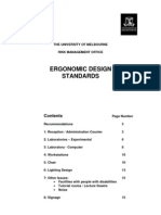 Architectural Standard - University of Melbourne - Ergonomic Design Standards