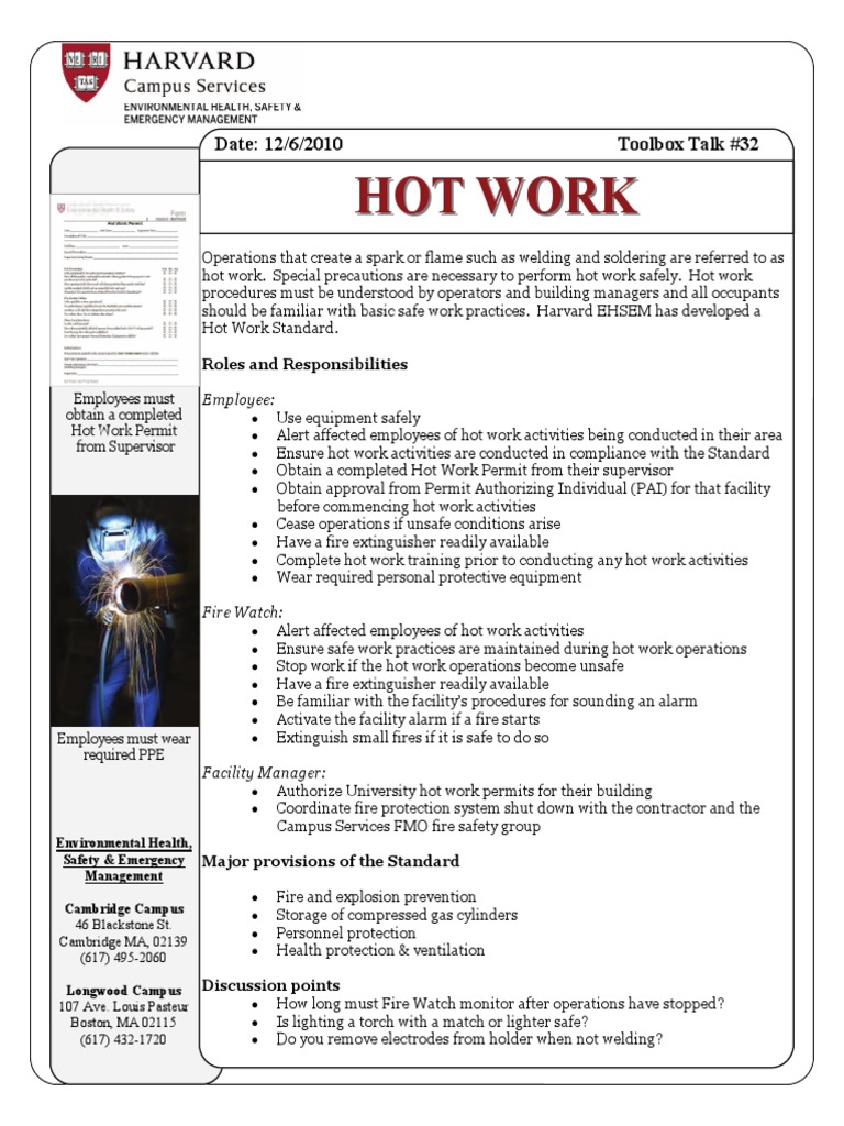 Toolbox Talks Hotwork English PDF