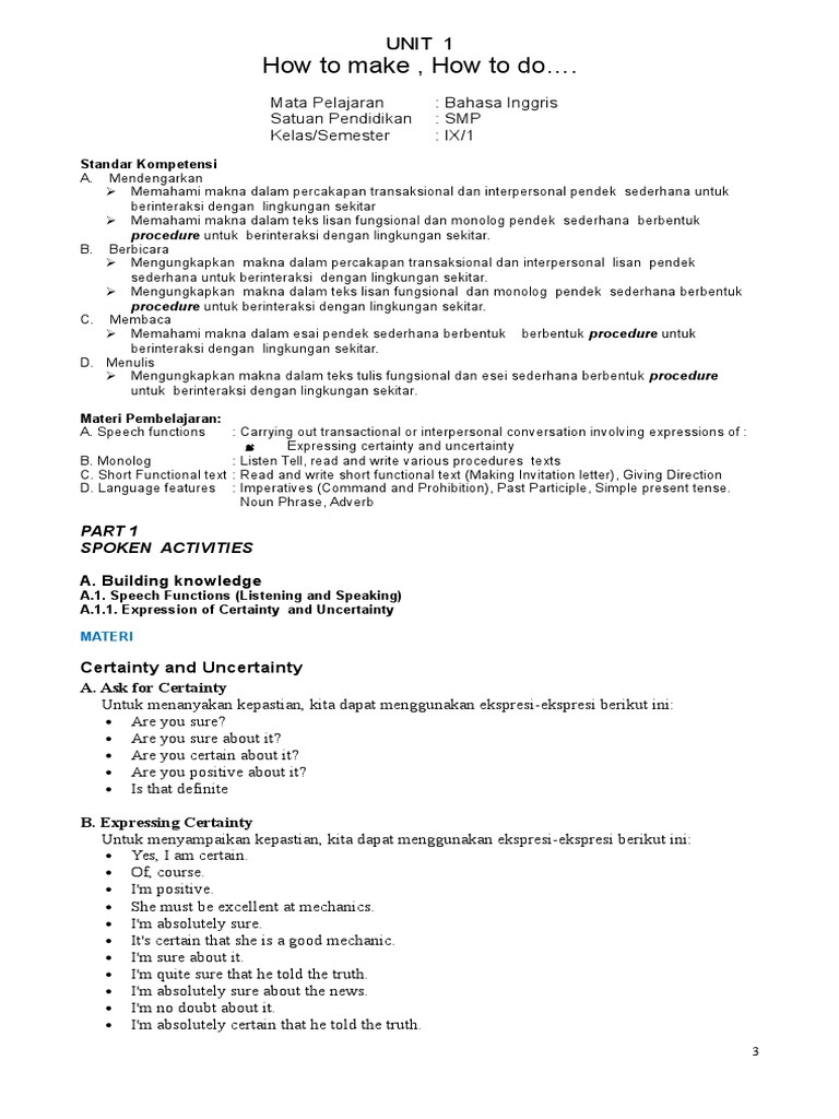 Materi Bahasa Inggris Kelas 1