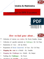 Challenges in BPR Execution MAHINDRA