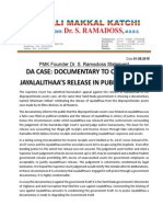 Da Case: Documentary To Celebrate Jayalalithaa'S Release in Public Money?
