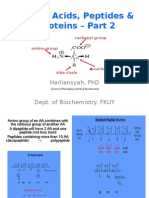 Amino Acids, Peptides & Proteins - Part 2: Harliansyah, PHD Dept. of Biochemistry. Fkuy