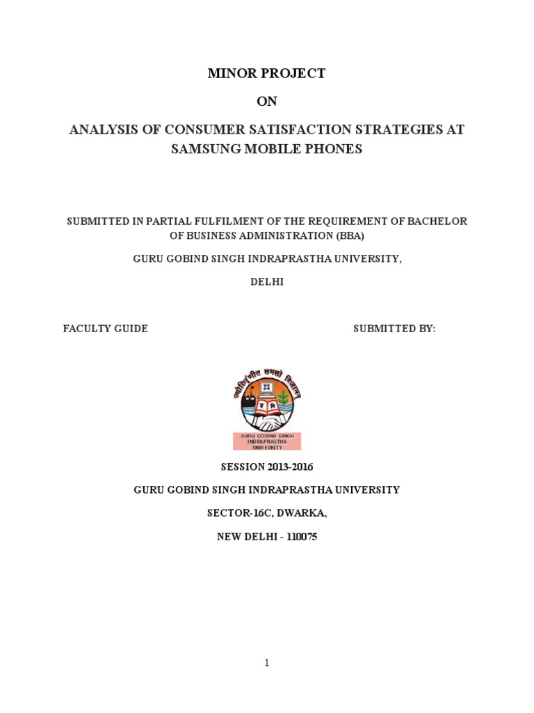 Analysis of Consumer Satisfaction Strategies at Samsung Mobile Phones ...