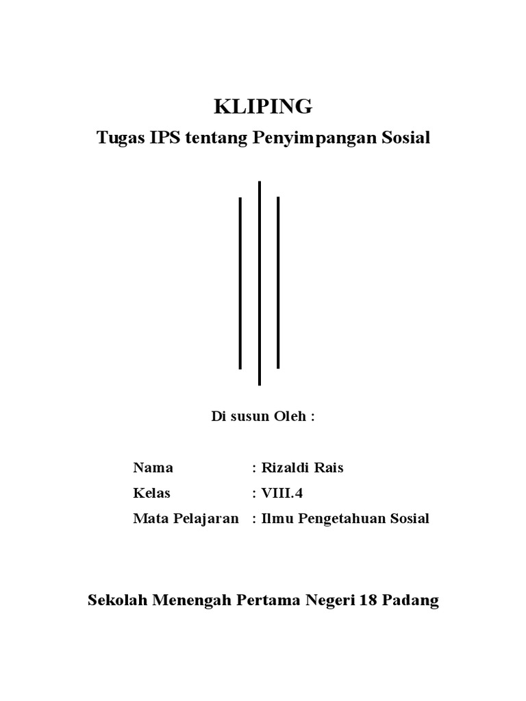 Kliping Ips Penyimpangan Sosial