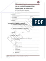 Cartilla de Descripcion de Rocas No Clasticas