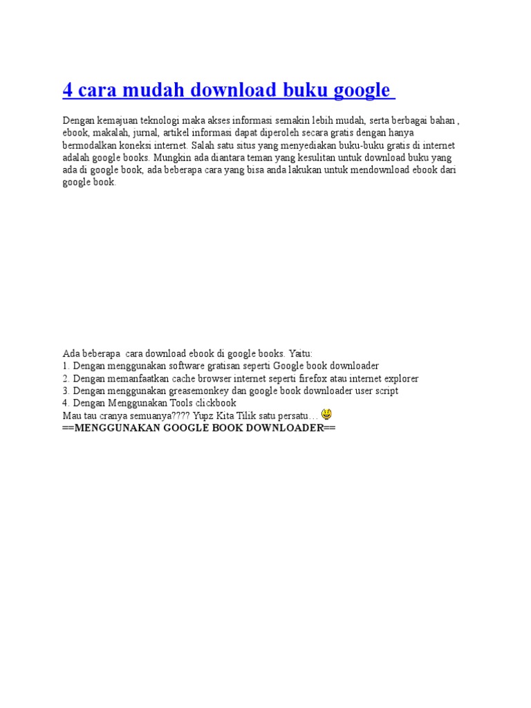 Cara download buku dari ebook