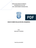 Ensayo Sobre Evaluación Del Desempeño