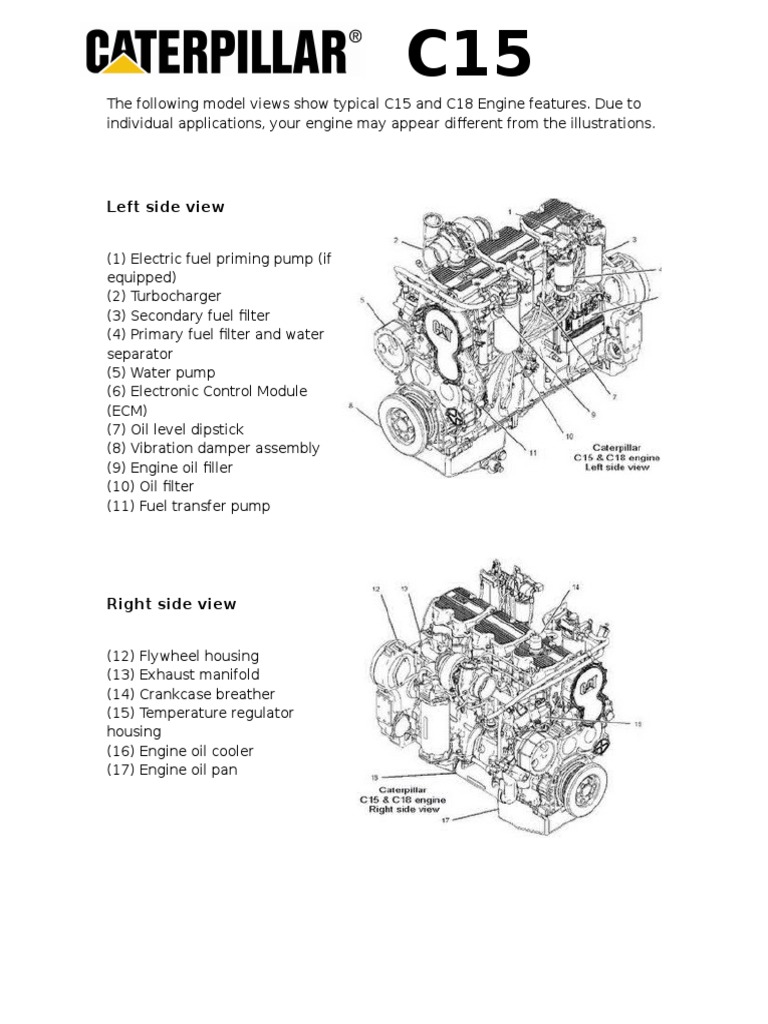 C15 Engine Parts and Features Overview | PDF