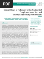 Clinical Efficacy of Fosfomycin for the Treatment of Complicated Lower Tract and Uncomplicated Urinary Tract Infections
