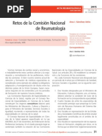 Retos de la Comisión Nacional de Reumatología