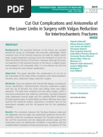Cut Out Complications and Anisomelia of the Lower Limbs in Surgery with Valgus Reduction for Intertrochanteric Fractures