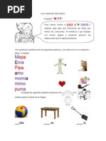 Actividades con letras M y P para niños | PDF
