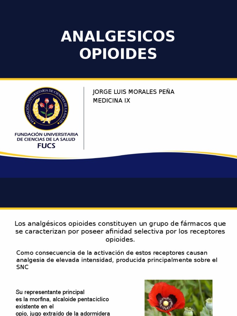 Analgésicos Opioides: Clasificación y Efectos | PDF | Opioide | Naloxona