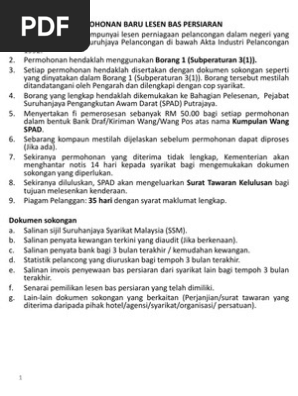 Garis Panduan Permohonan Baru Bas Persiaran Pdf Pdf
